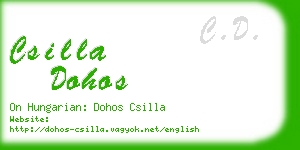 csilla dohos business card